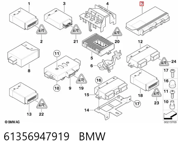 Módulo de confort 61356947919 BMW