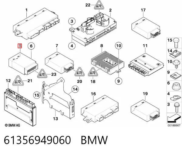 Módulo de confort 61356949060 BMW