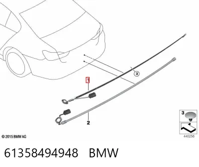 Sensor de apertura de la tapa del maletero BMW 61358494948