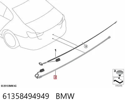 Sensor de apertura de la tapa del maletero BMW 61358494949