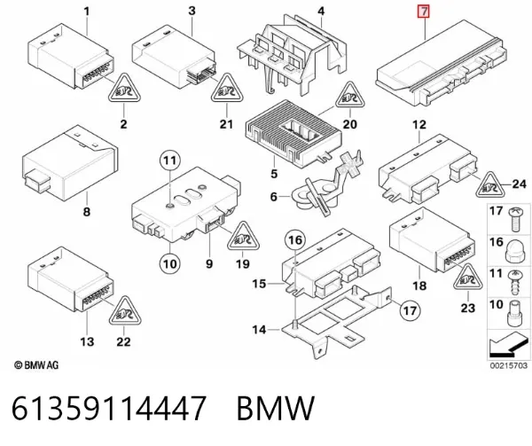 Módulo de confort 61359114447 BMW