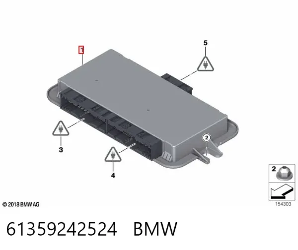 Módulo de control de luces de faros (ECU) 61359242524 BMW
