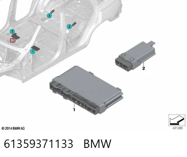 Módulo de control de la unidad electrónica del asiento delantero 61359371133 BMW