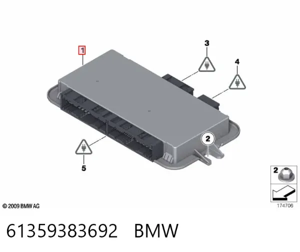 Módulo de confort 61359383692 BMW