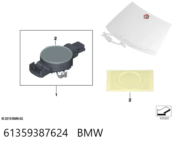 Sensor de lluvia 61359387624 BMW