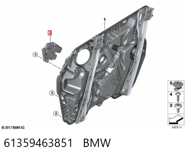 Motor del elevalunas eléctrico 61359463851 BMW