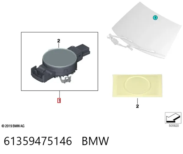 Sensor de lluvia 61359475146 BMW