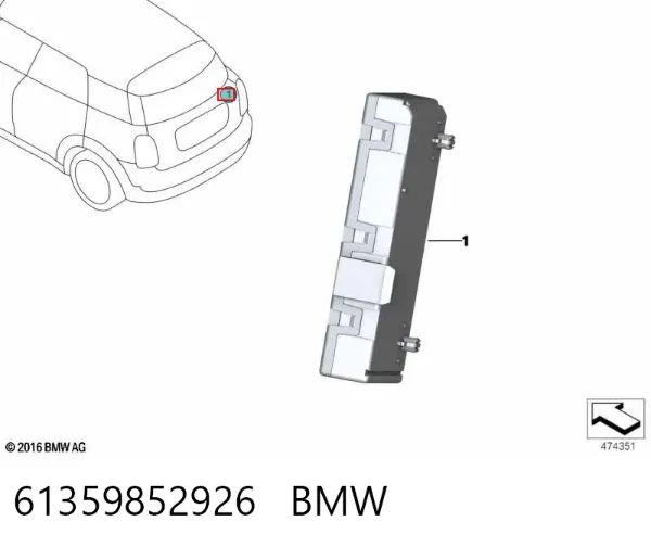  61359852926 BMW
