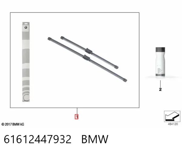 Limpiaparabrisas delanteras 61612447932 BMW