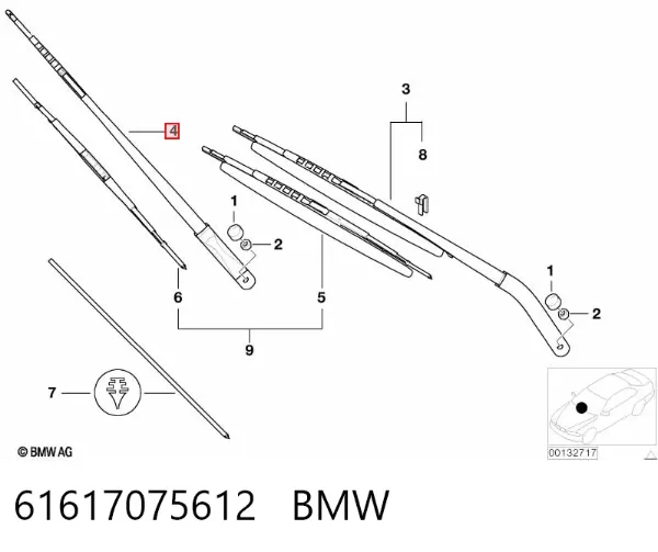Brazo del limpiaparabrisas BMW X5 E53