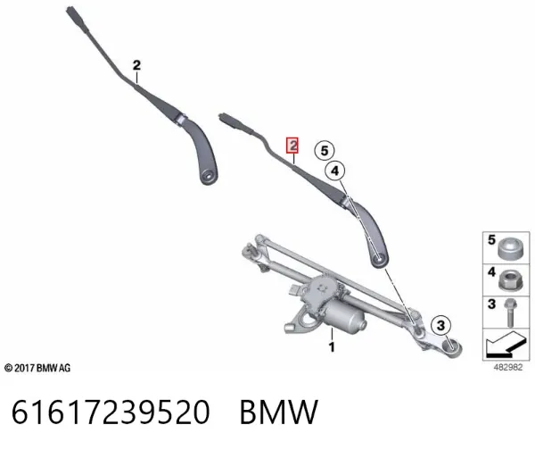 Brazo del limpiaparabrisas BMW 1 F20