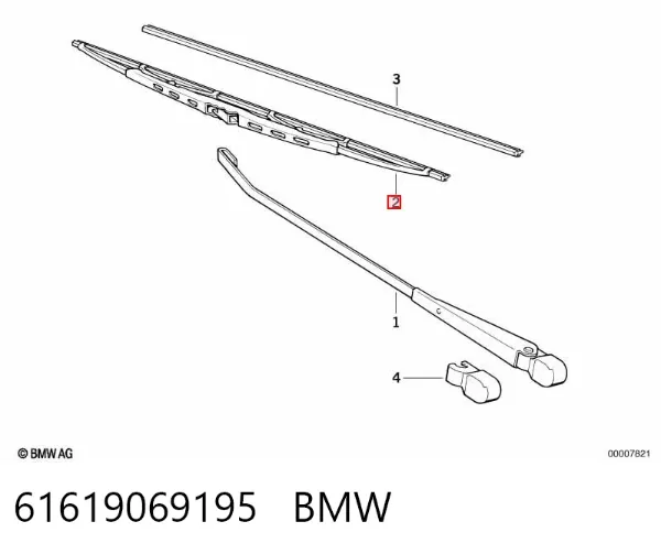 Limpiaparabrisas delanteras 61619069195 BMW