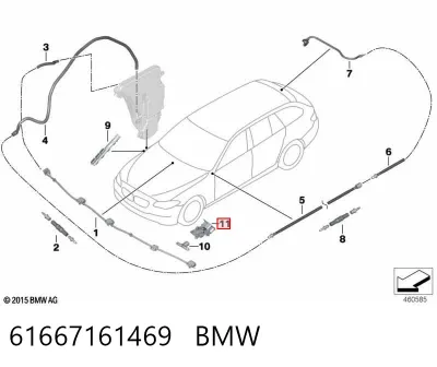 Boquilla del lavador de faros delanteros BMW 61667161469