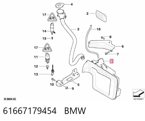 Depósito de limpiaparabrisas BMW 5 E61