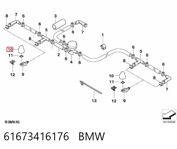 Cubierta De Espejo Retrovisor Derecho 61673416176 BMW
