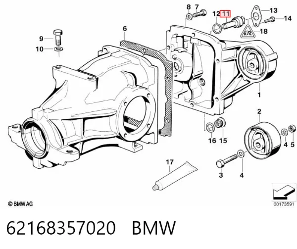 Sensor de velocidad 62168357020 BMW