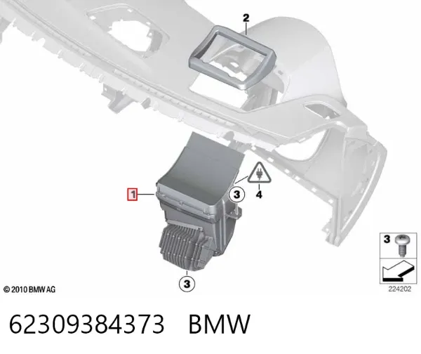 Pantalla 62309384373 BMW