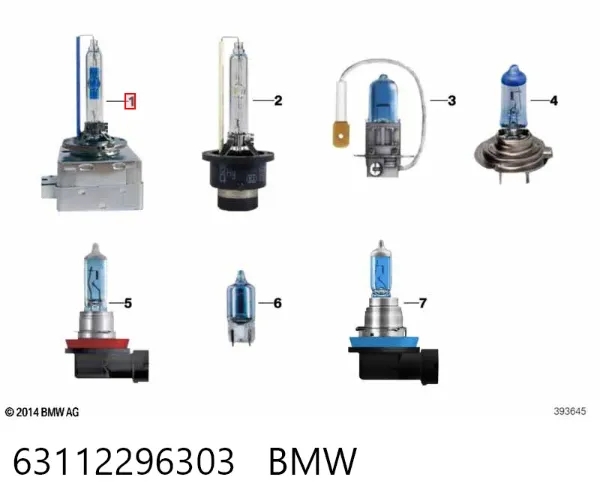 Bombilla de xenón 63112296303 BMW