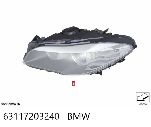 Faro derecho 63117203240 BMW
