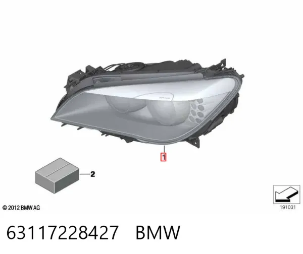 Faro izquierdo 63117228427 BMW
