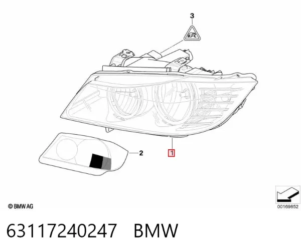Faro izquierdo 63117240247 BMW