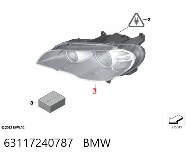 Faro izquierdo 63117240787 BMW