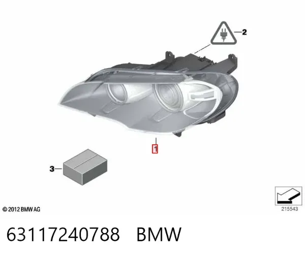 Faro derecho 63117240788 BMW