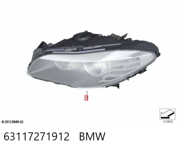 Faro derecho 63117271912 BMW