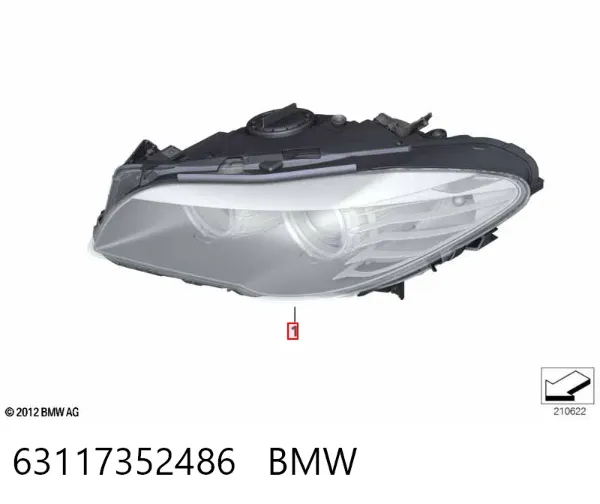 Faro derecho 63117352486 BMW