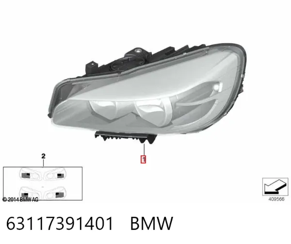 Faro izquierdo 63117391401 BMW