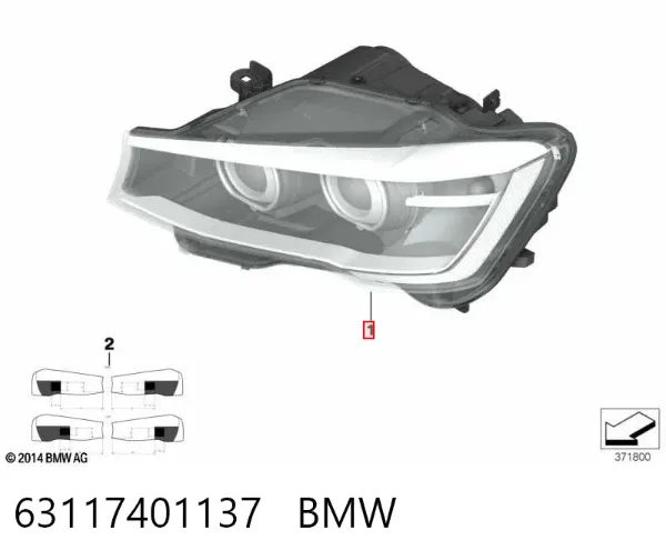 Faro izquierdo 63117401137 BMW