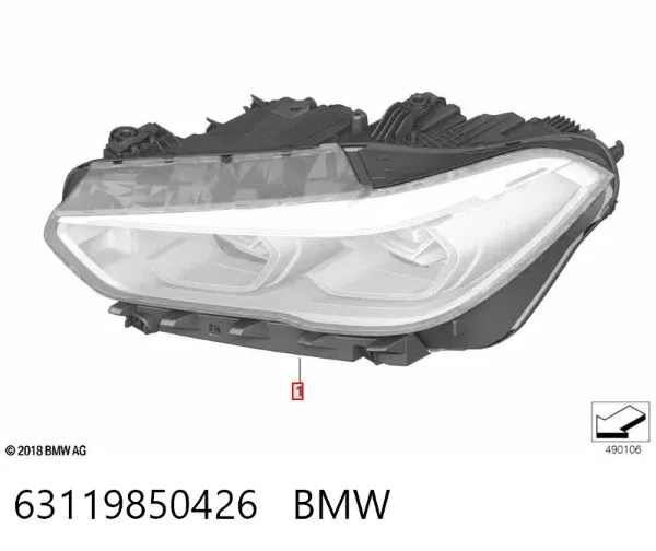 Faro derecho 63119850426 BMW
