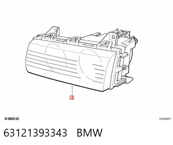 Faro izquierdo 63121393343 BMW