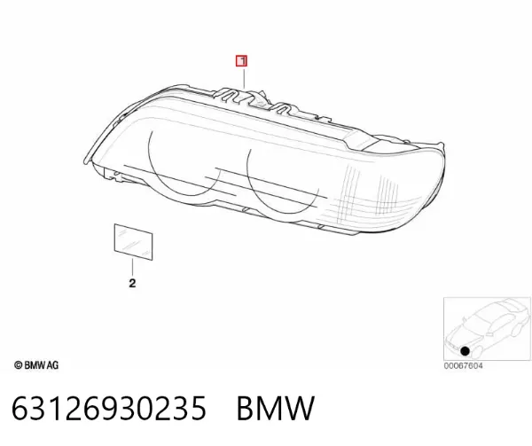 Faro izquierdo 63126930235 BMW