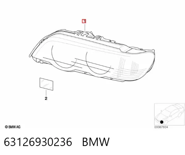Faro derecho 63126930236 BMW