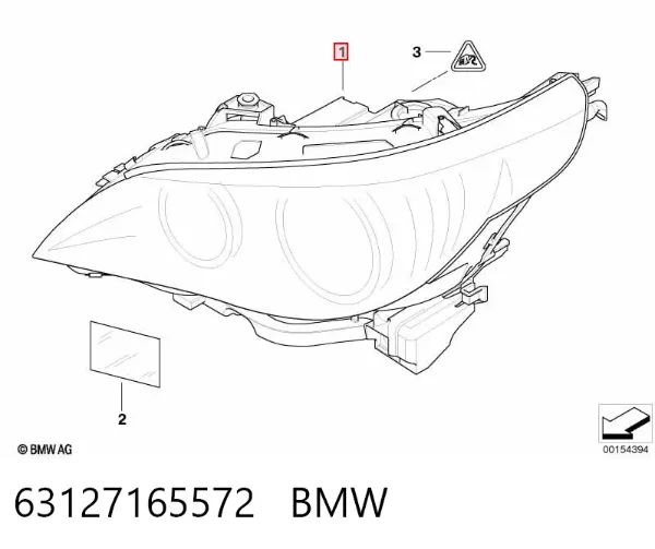 Faro derecho 63127165572 BMW