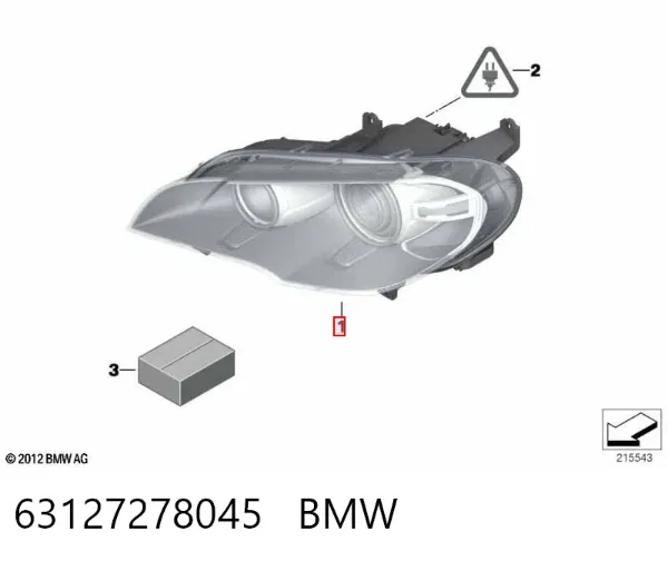 Faro izquierdo 63127278045 BMW