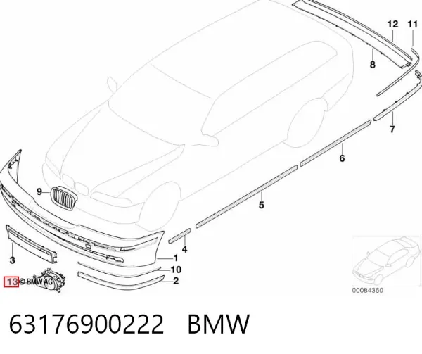 Faro antiniebla derecho 63176900222 BMW