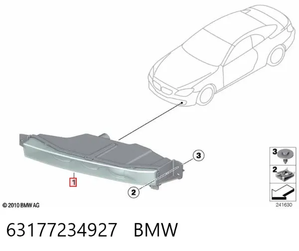 Luz antiniebla izquierdo 63177234927 BMW