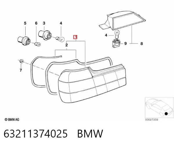 Piloto trasero izquierdo 63211374025 BMW