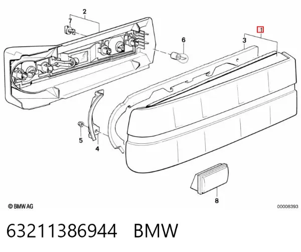 Piloto trasero derecho BMW 3 E30