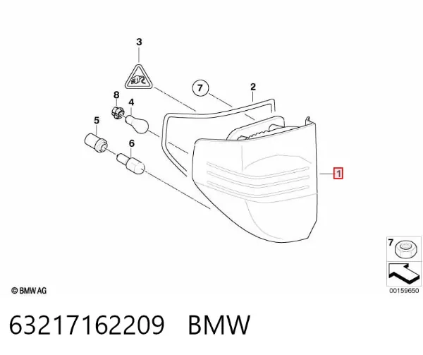 Piloto trasero exterior izquierdo 63217162209 BMW