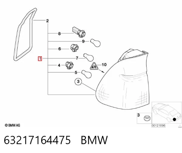 Piloto trasero exterior izquierdo 63217164475 BMW