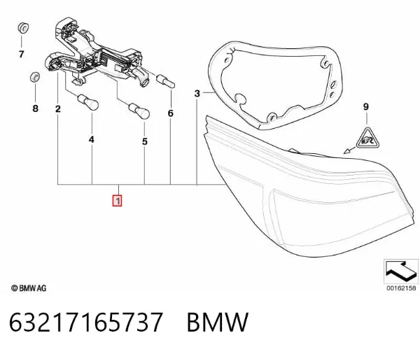Piloto trasero exterior izquierdo 63217165737 BMW