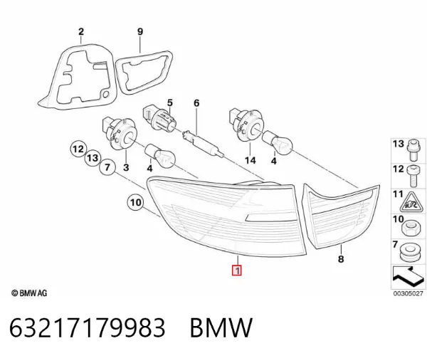 Piloto trasero exterior izquierdo 63217179983 BMW