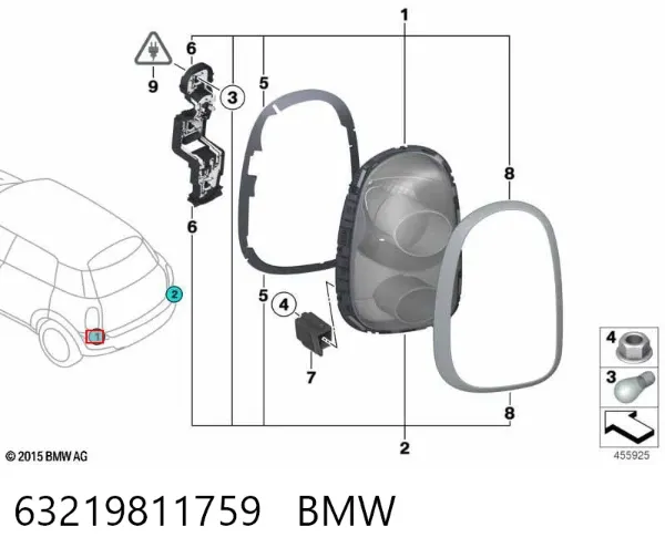 Piloto trasero izquierdo 63219811759 BMW