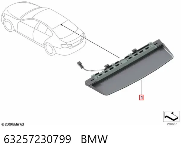 Tercera luz de freno 63257230799 BMW