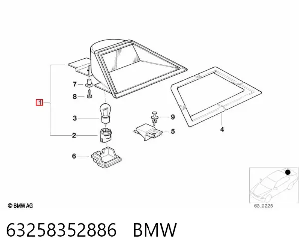 Tercera luz de freno BMW 7 E38