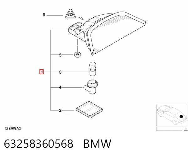 Tercera luz de freno BMW 5 E39