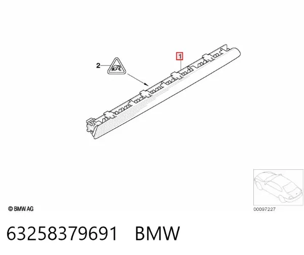 Tercera luz de freno BMW 7 E65, E66, E67